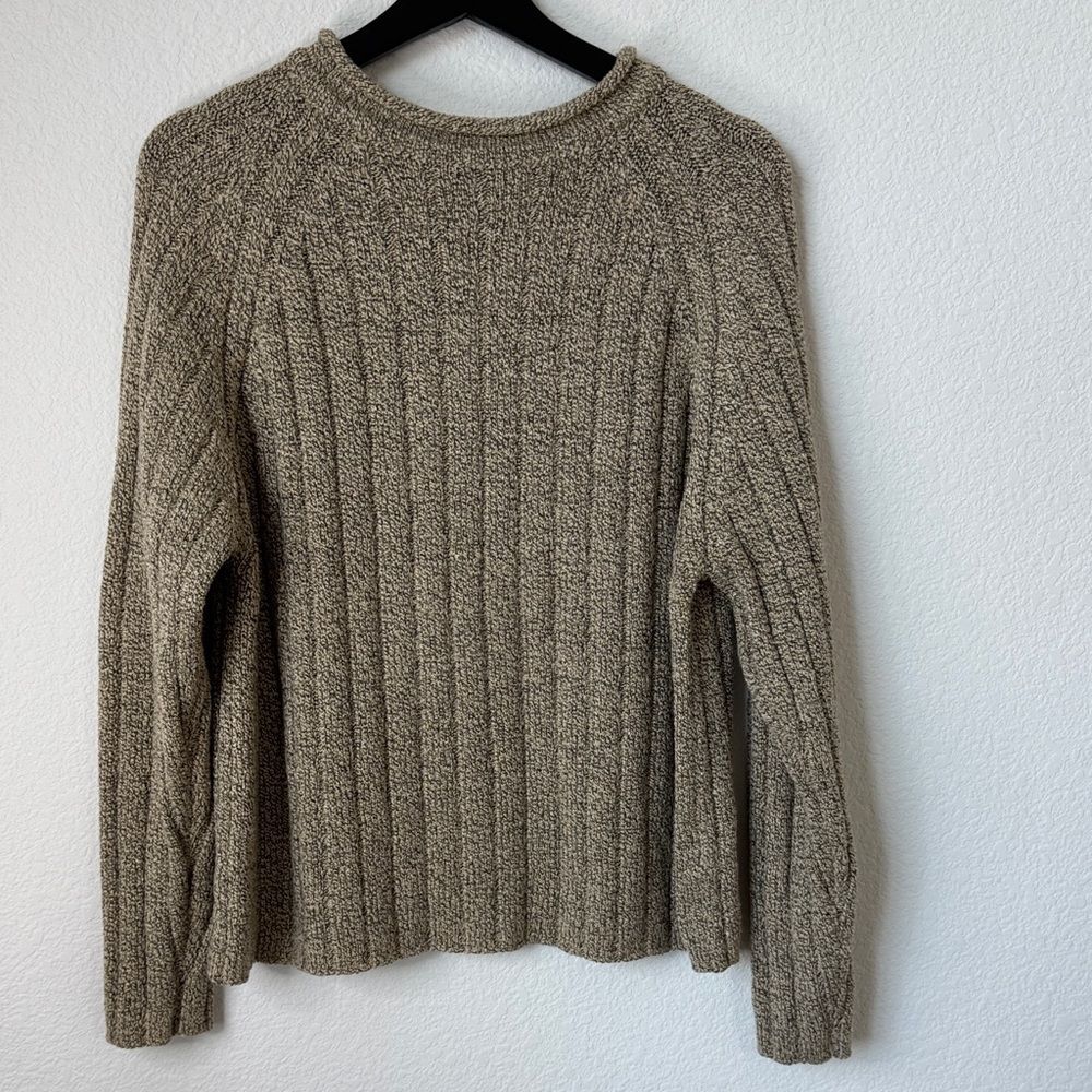 VTG- Carolyn Taylor Sweater Women's size XL in Tan Ribbed Knit Pullover